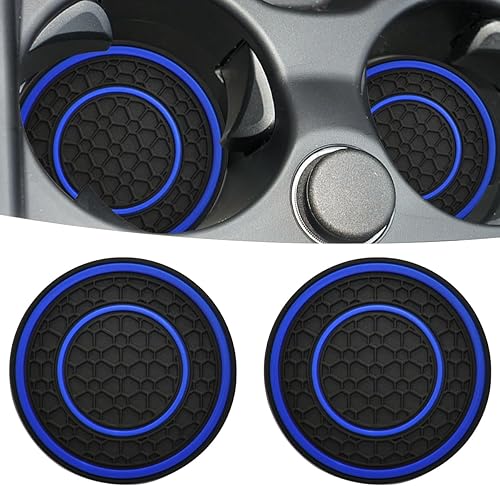 Portavasos universal para automóvil, impermeable, antideslizante, a prueba de tambores, accesorios para el interior del automóvil, 2 unidades, negro