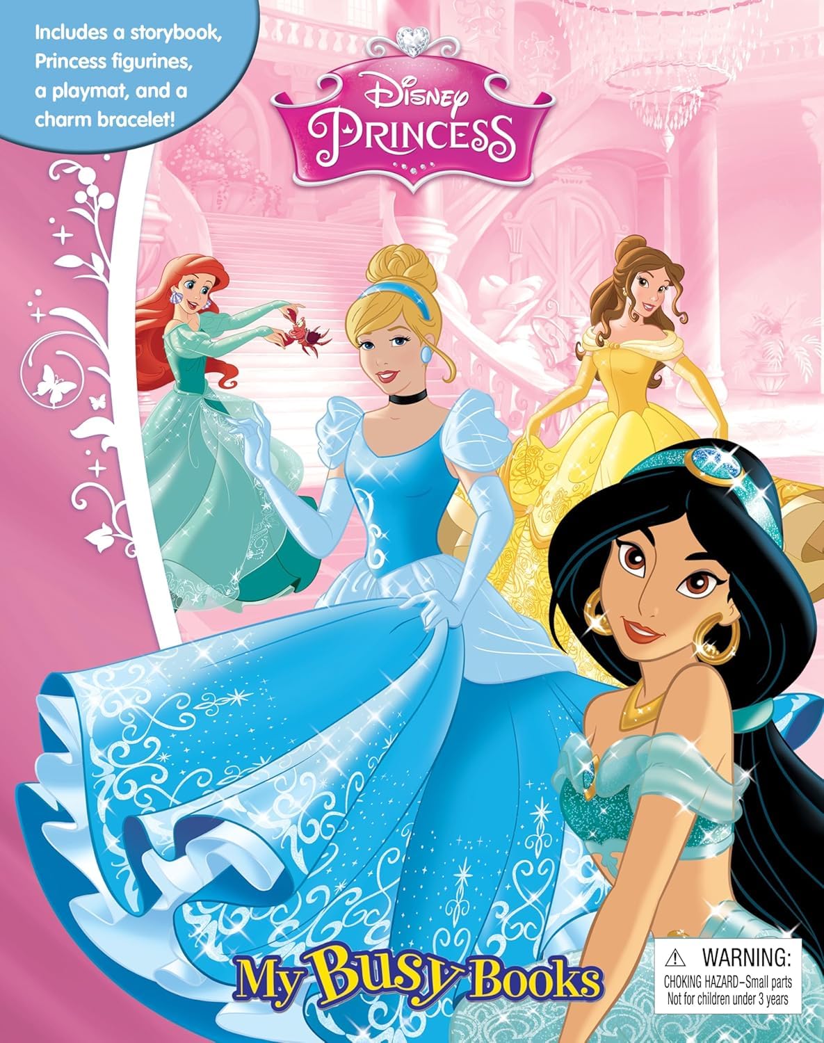 Disney Princess My Busy Books - Storybook, 9 figurines, 1 charm