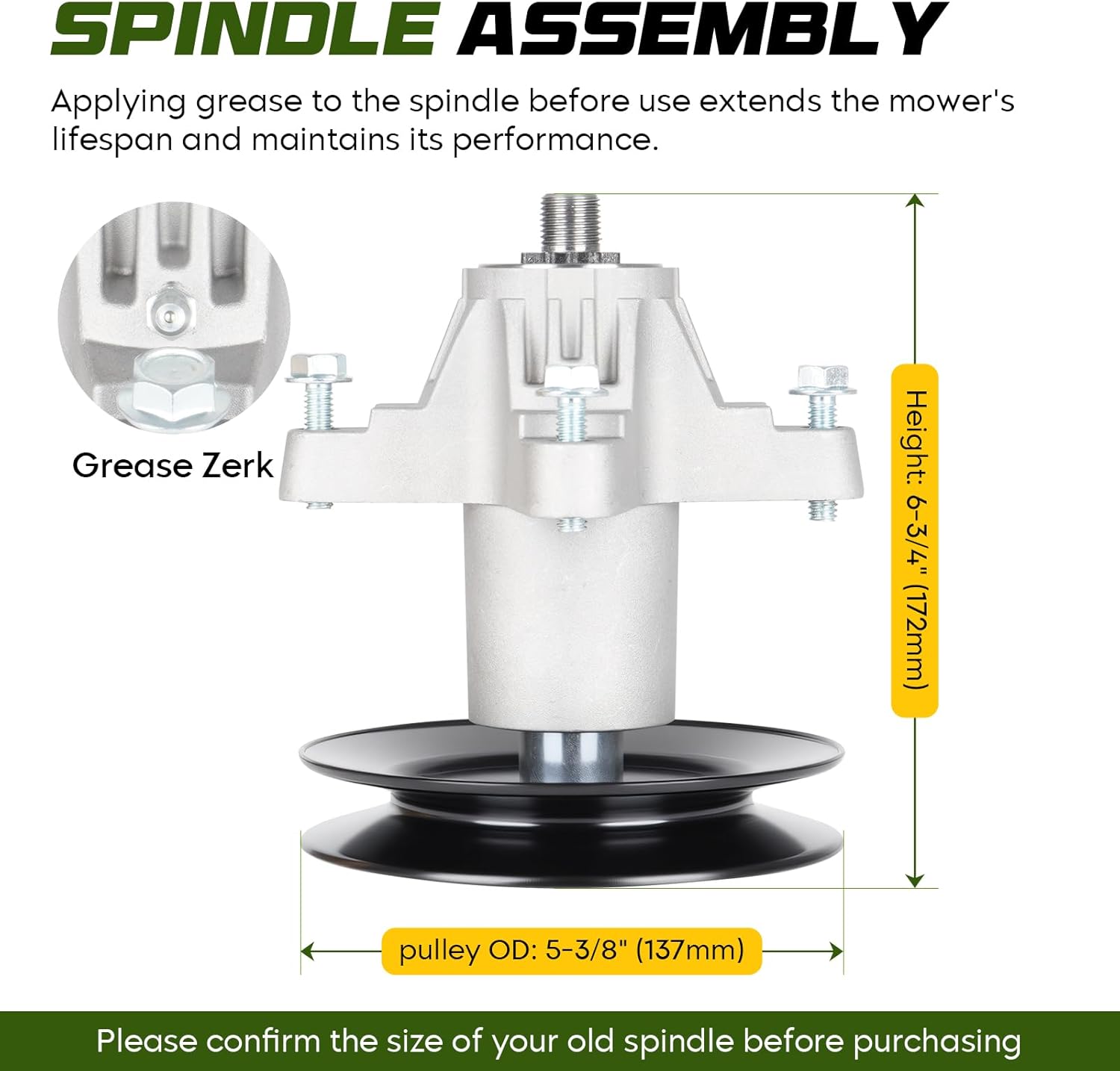 618-05137 918-05137 Spindle Assembly, 54" Deck Fit for Cub Cadet MTD RZT-L54 RZT-S54, for Columbia ZT-L54, for Craftsman Z6600, for Toro LX423 LX427 Zero-Turn Mower 3 Pack