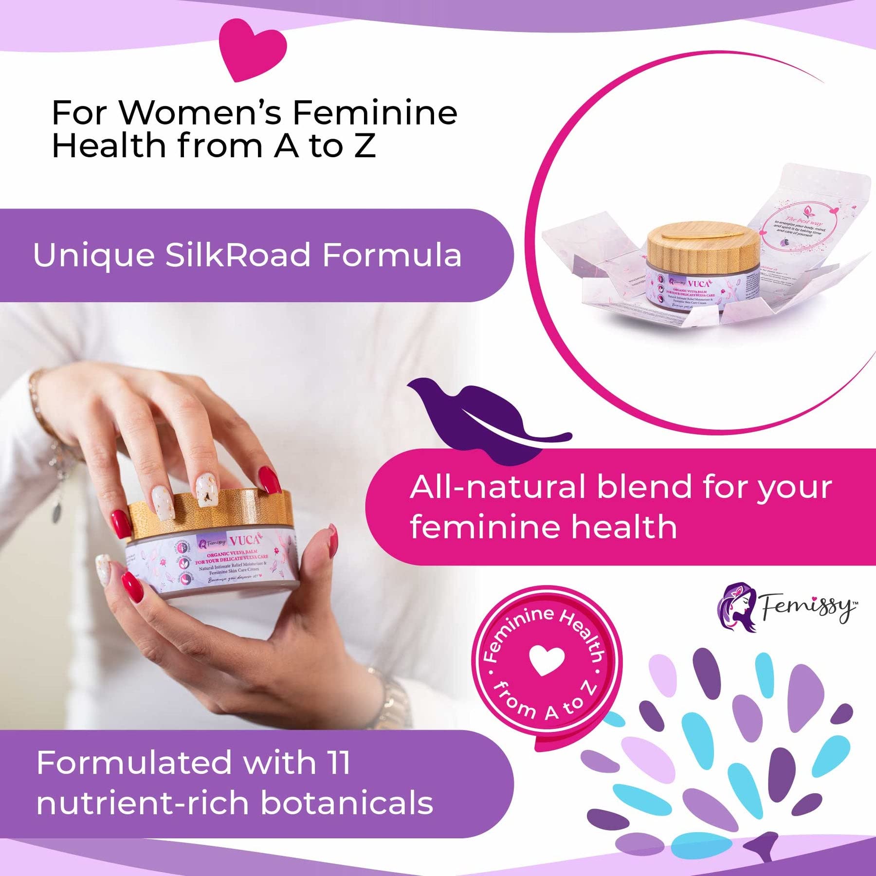 Vulva Balm (2 pcs Bundle: 2 + 0.5 + 0.5 oz); Vulva Cream; Vulva Moisturizer for Women; Yoni Cream for Vaginal Dryness Relief; Feminine Relief Care Balm; for external use only