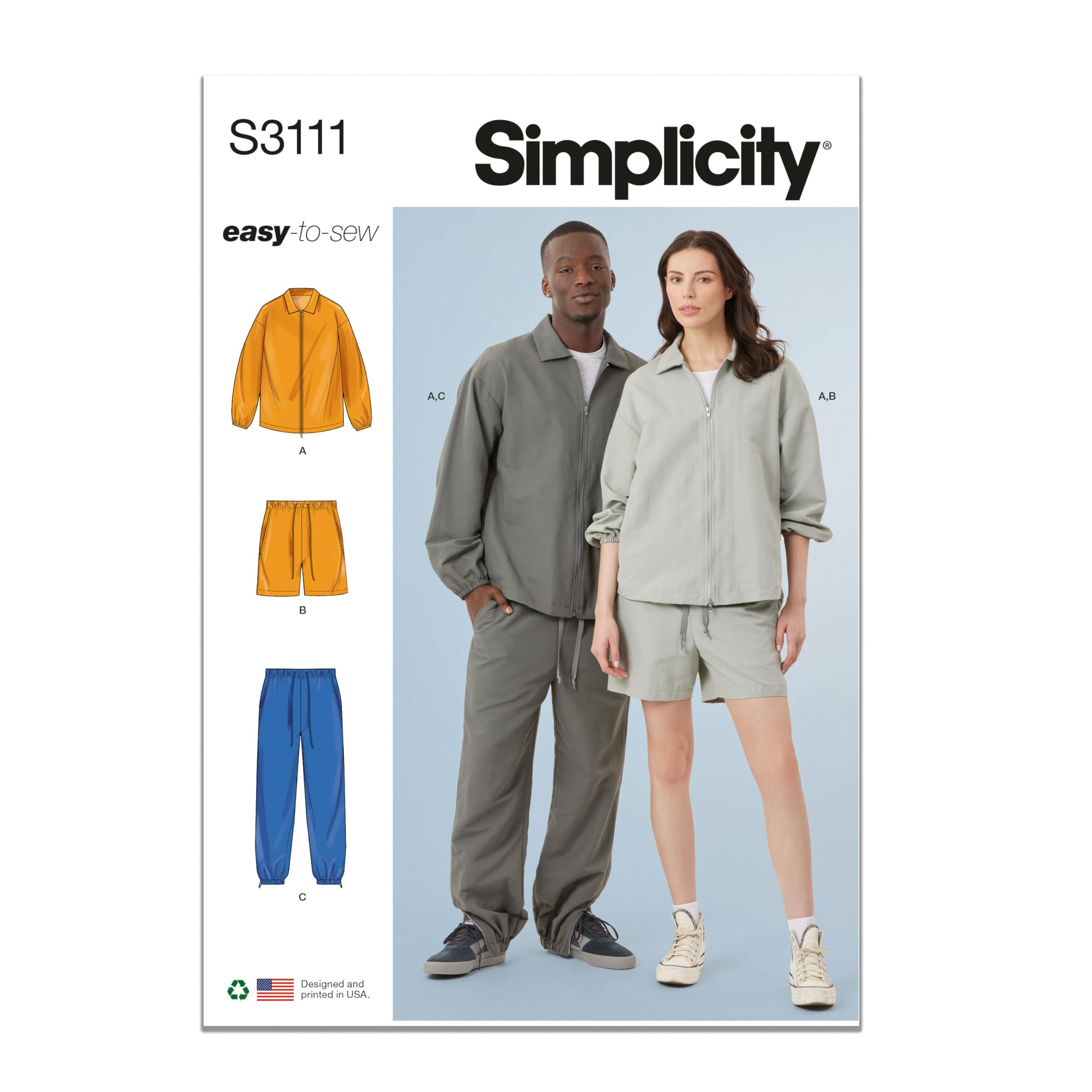 Patron de couture veste et pantalon Simplicity SS3111A pour créer vos tenues de vacances