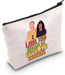 MEIKIUP Ginny & Georgia TV Show Gift Cosmetic Bag Travel Toiletry Bag Georgia Sister Gift Best Friend Gift Love You Mean It Hate You Kidding (CA Love You Mean Bag)