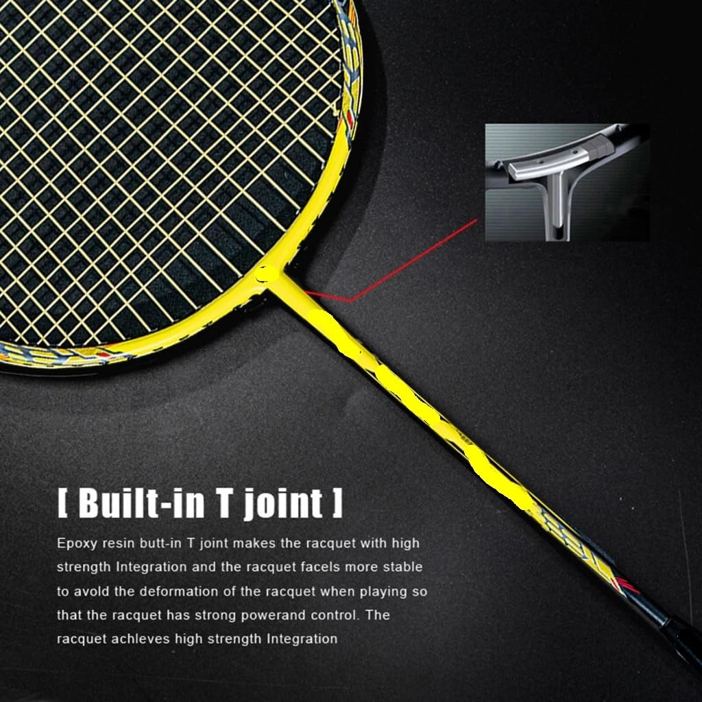 Badminton Set Racchetta da Badminton Leggera in Fibra di Carbonio, 2 Pezzi/Lotto, velocità, Durata Professionale, Allenamento