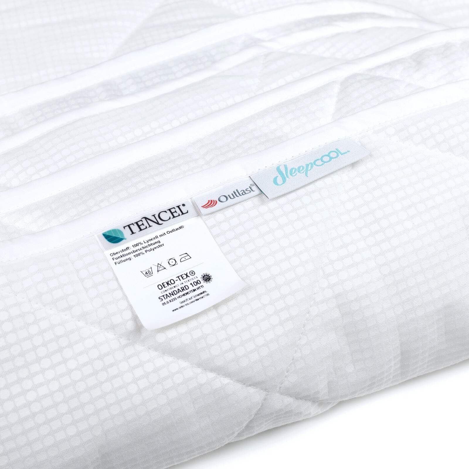 Extra dünne Sommerbettdecke mit doppeltem Kühleffekt, 135x200cm Cool.Breeze, Füllgewicht 160g, Bettdecke für warme Sommernächte