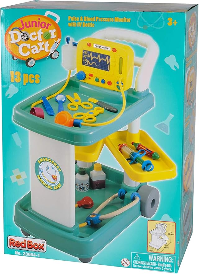 Constructive Playthings Deluxe Doctor Kit for Toddlers 35, Pretend Play Toy Medical