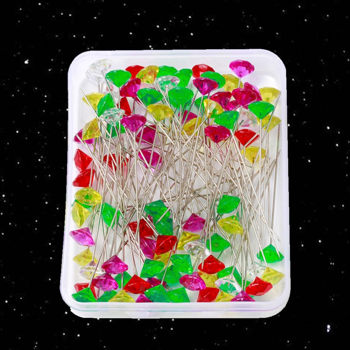 100pcs Crystal Straight Pins Colorful for Craft Projects image 5