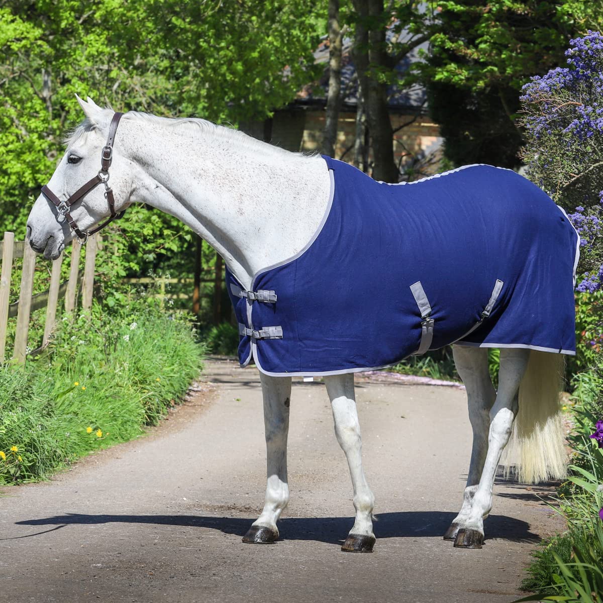 GS Equestrian Fleece Rug GSE500 [Navy/Grey, 69] 5,9ft