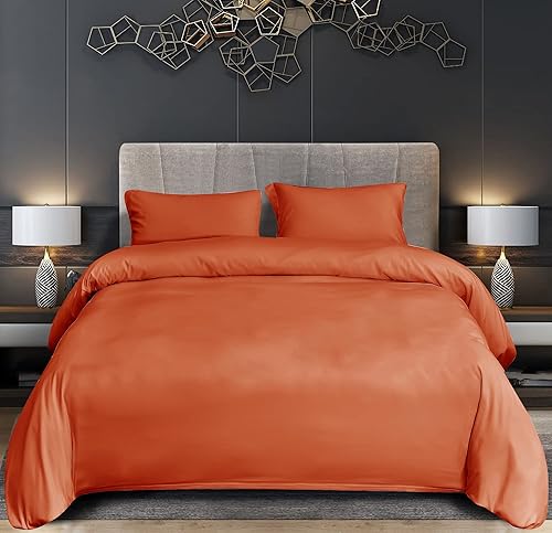 BHT Juego de funda de edredón de microfibra de alta calidad, 2 piezas, súper suave de 1800 hilos con cierre de cremallera, resistente a la