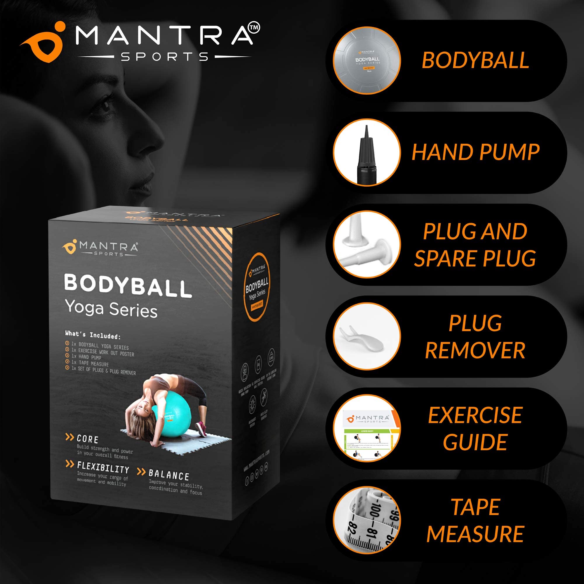 Palla da yoga, pilates, fitness, gravidanza, stabilità, equilibrio, riabilitazione, allenamento, casa, palestra, ufficio, sedia con pompa rapida inclusa