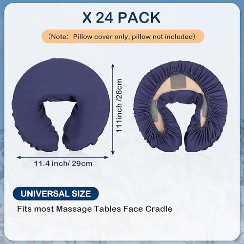 Vista 16 de 24 fundas para cuna facial para mesa de masaje, de microfibra, reutilizables, suaves y gruesas, fundas para reposacabezas a granel, a prueba de Beige