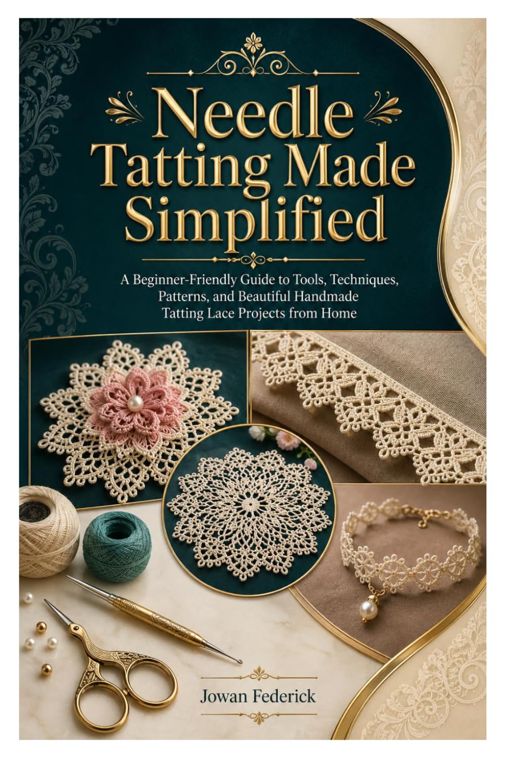 Needle Tatting Made Simplified: A Beginner-Friendly Guide to Tools, Techniques, Patterns, and Beautiful Handmade Tatting Lace Projects from Home