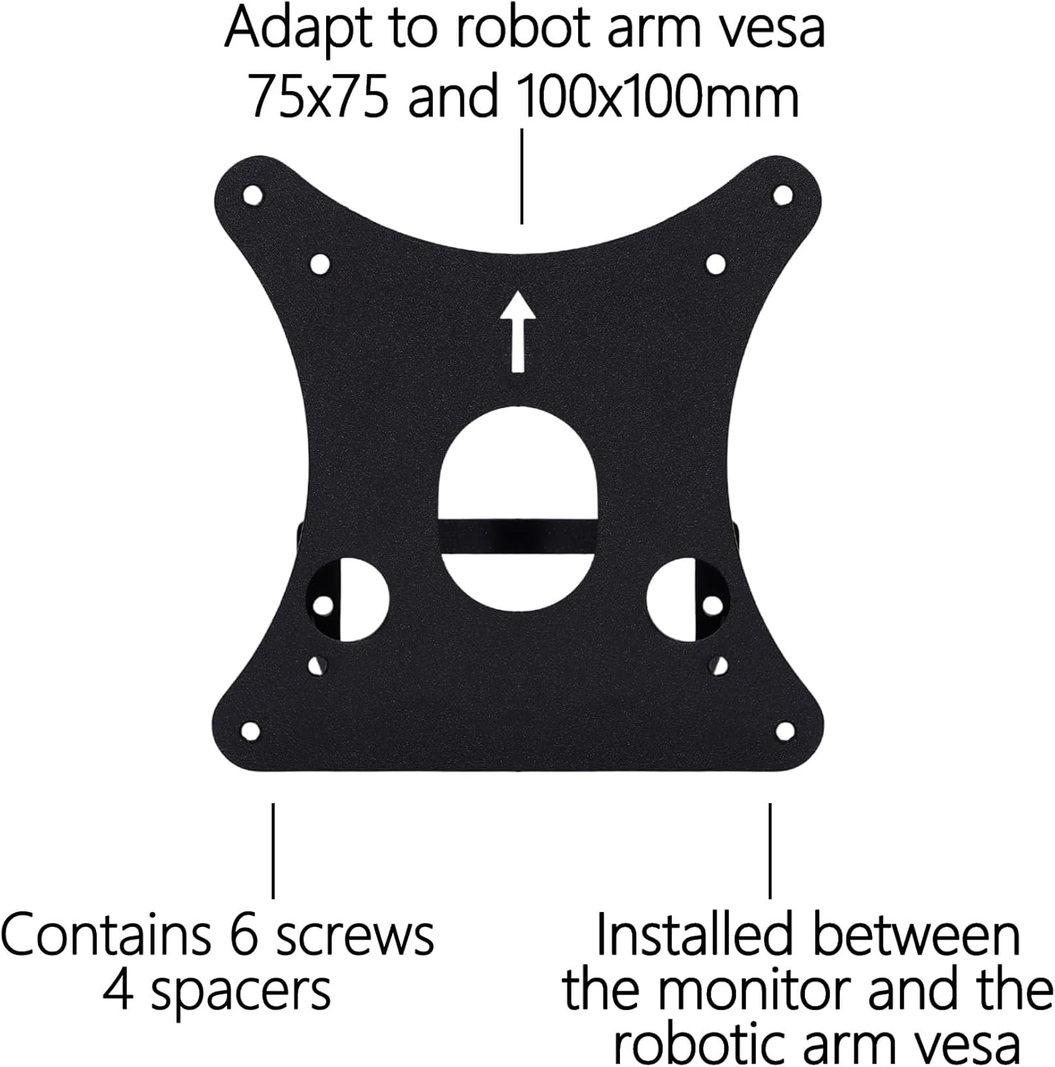24MP59HT-P VESA Mount Adapter Compatible with LG Monitor(Fits 24MP58VQ,24MP58VQ-P,24MP59G,24MP59G-P,24MP58VQ-PB,24MP59G-PA,24MP59HT,24MP60VQ,24MP60VQ-P,24MP60VQ-PF) – 75x75 to 100x100 Wall Mount