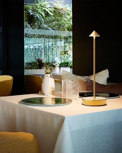 Miniatura 6 de Lámpara de escritorio LED con pilas, impermeable, 5000 mAh, inalámbrica, recargable, portátil, táctil, regulable, luz nocturna para patio,