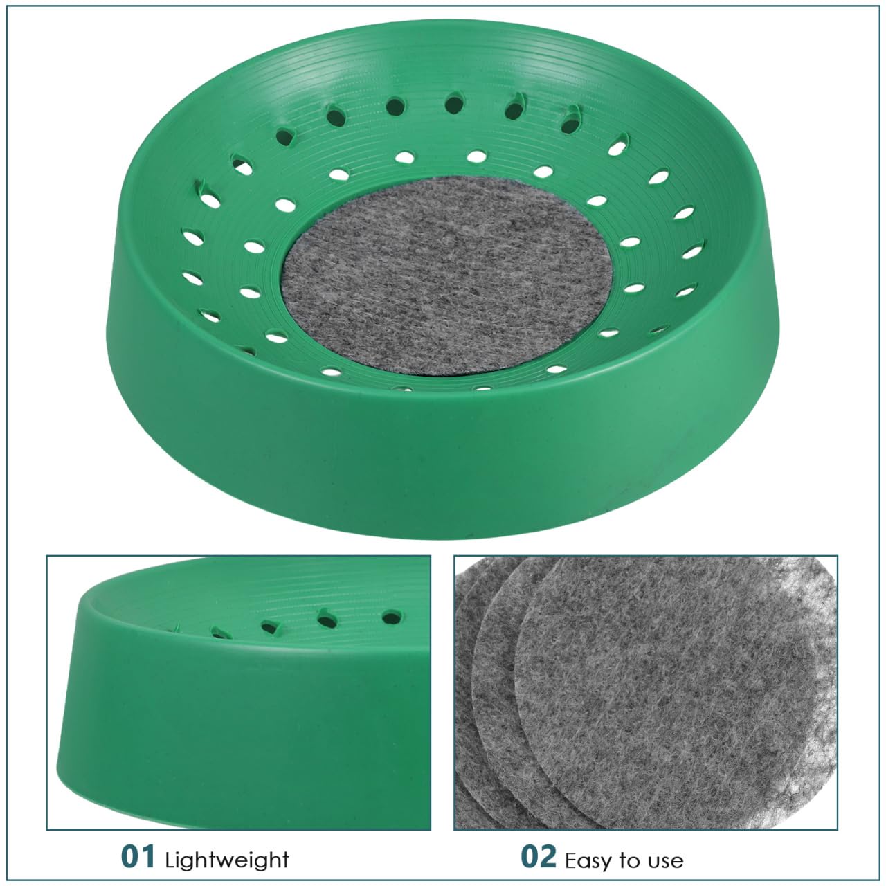 HANABASS Replaceable Pigeon Nest Bowls 6 Pack Smooth Plastic Bird Nesting Bowl for Pigeon Breeding and Birdcage Accessories 8.7 Inch Diameter - Image 4