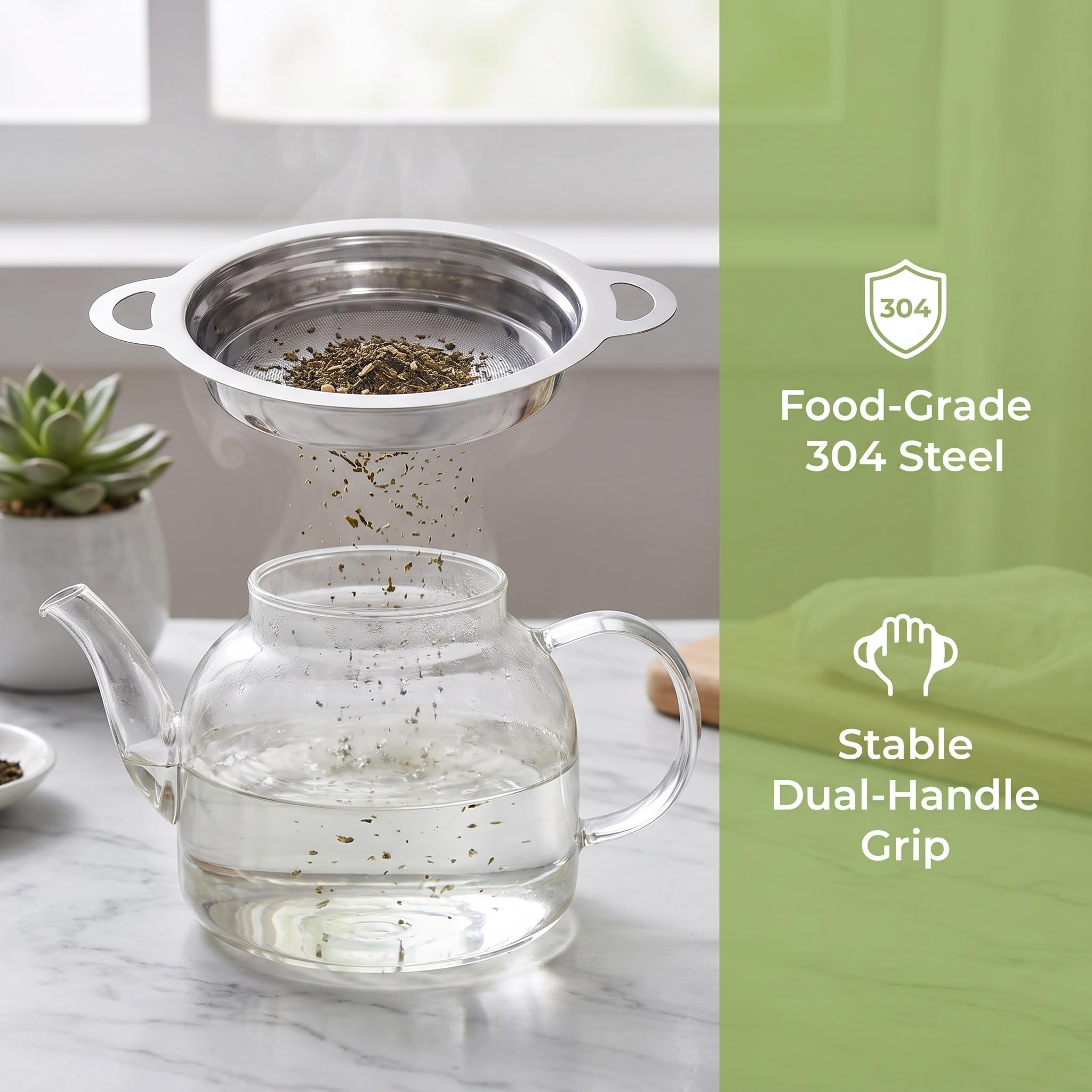 Feinmaschiges Quinoa-sieb Mit Griff, Edelstahl, 20 Cm Durchmesser, Zum Abseihen, Abtropfen Und Spülen, Für Sojamilch, Tee, Backwaren Und Milchtee-läden