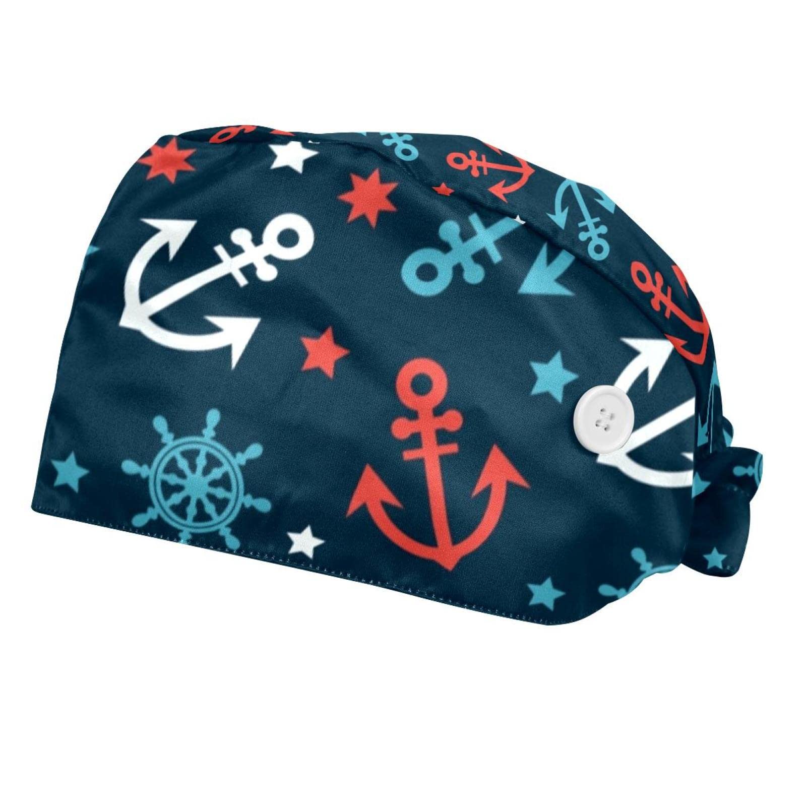 2 Pcs Sweat Wicking Beanie Sport Headwear Quick Dry Cycling Hat Unisex Work Caps Steering Wheel Anchor