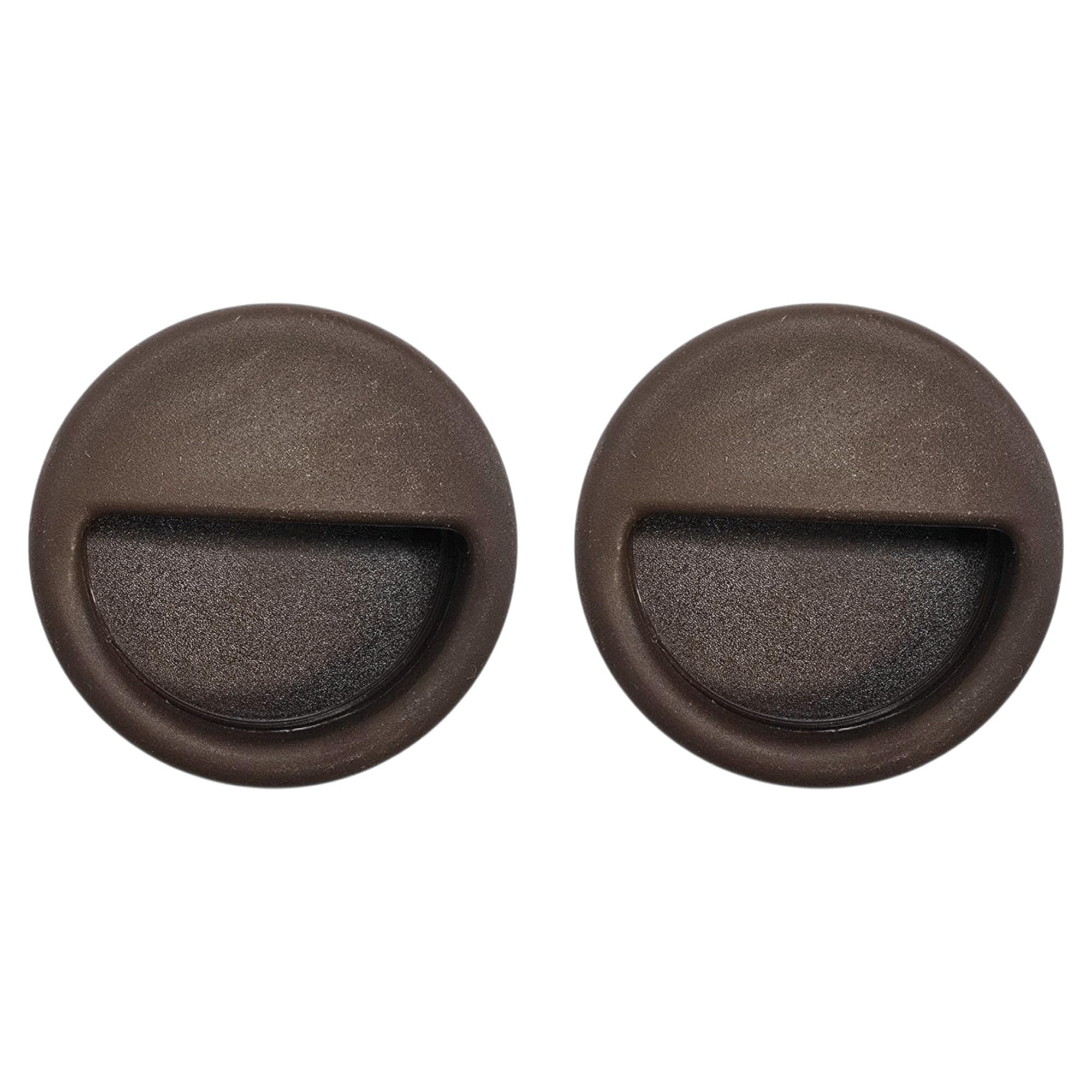 cyclingcolors 2X Round Handle 54 mm Plastic Furniture Cupboard Handle Kitchen Door Handle Drawer Dark Brown