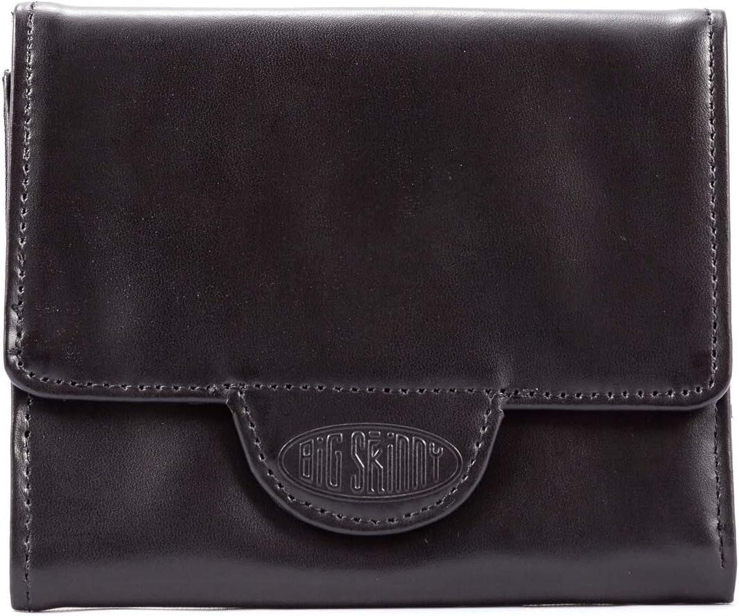 Big Skinny Women's Trixie Leather Tri-Fold Slim Wallet, Holds Up to 30 Cards