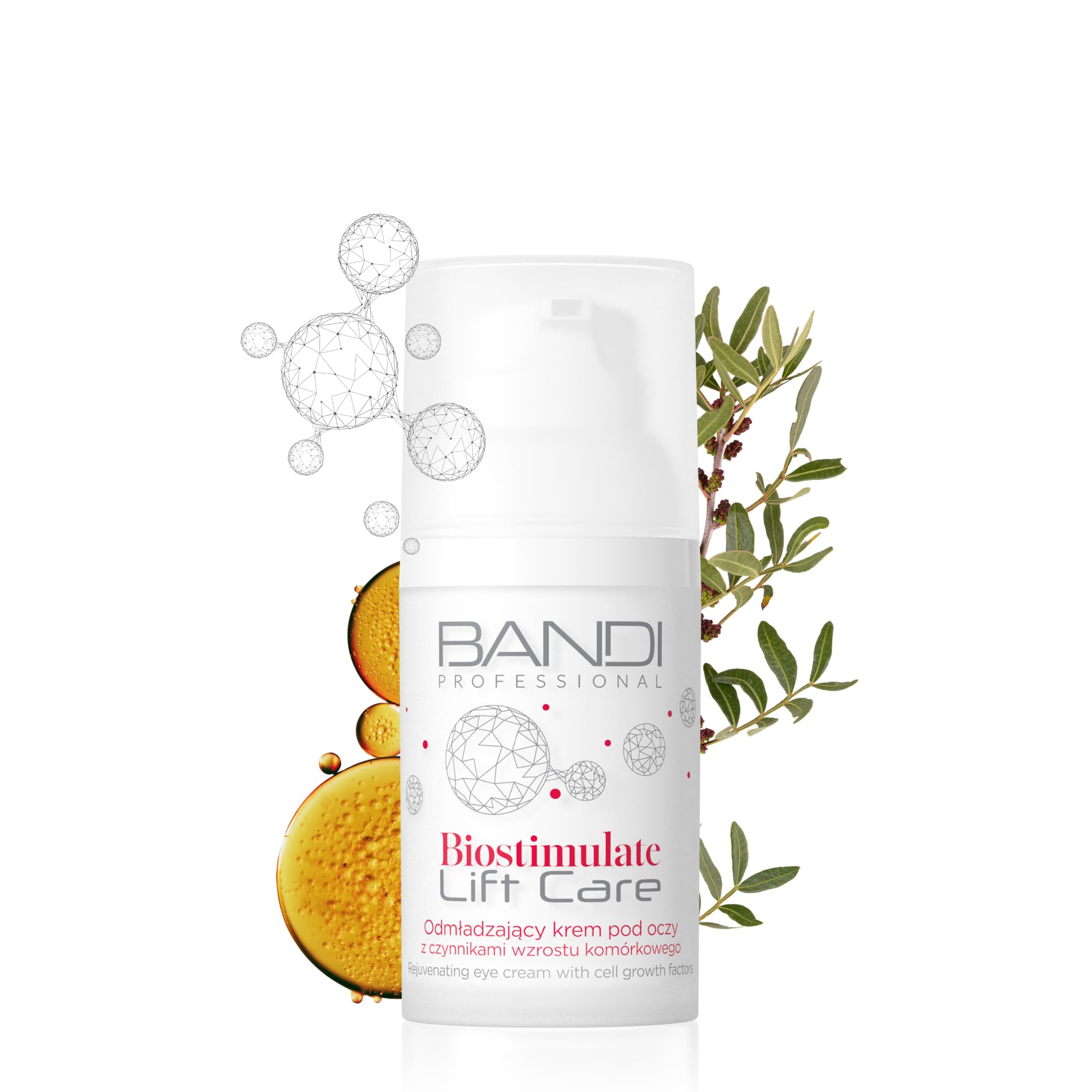 Bandi Revitalizing Eye Cream for Mature Skin Firming Hydrating Anti-Wrinkle with Growth Factors Allantoin Biotin-Fragrance and Colorant Free Tightening Eye Cream