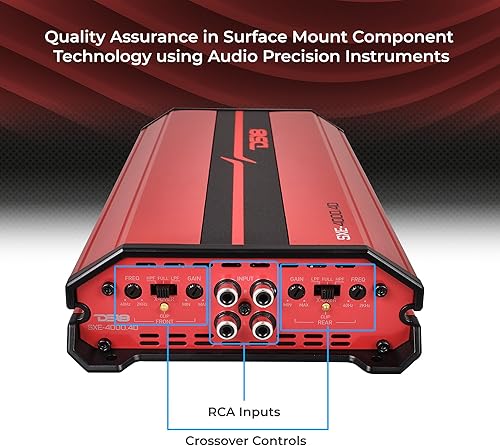 Miniatura 32 de DS18 SXE-1200.4/BK Amplificador de coche estéreo de rango completo clase A/B 4 canales 60x4 RMS @4 OHM 1200 vatios - Amplificador potente y compacto