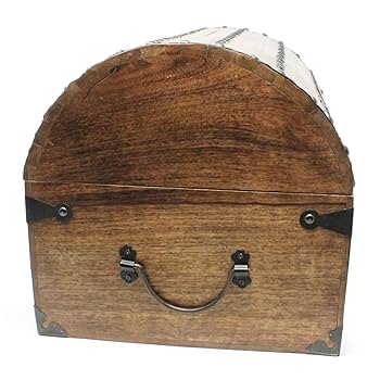 Amazon.co.jp: Nautical Cove 木製海賊宝箱収納ボックス