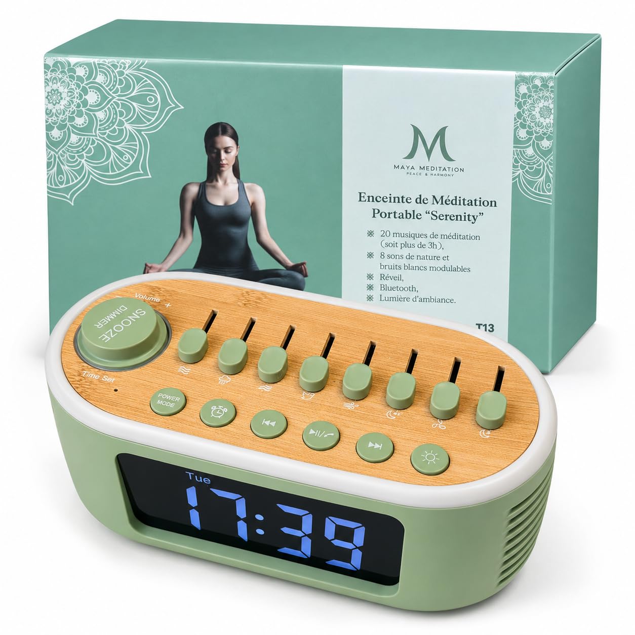 Serenity Relaxation Sound Machine – Sleep Aid, Stress Relief, Zen Ambient Night Light, White Noise