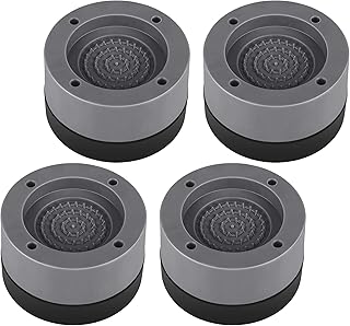 Piedini per lavatrice Antivibrazione, 4 Pezzi Piedini per Lavatrice Piedini per Rondelle Anti Vibrazione Ammortizzatore Vibrazione per Lavatrice e Asciugatrice in Gomma, Grigio, 4 cm