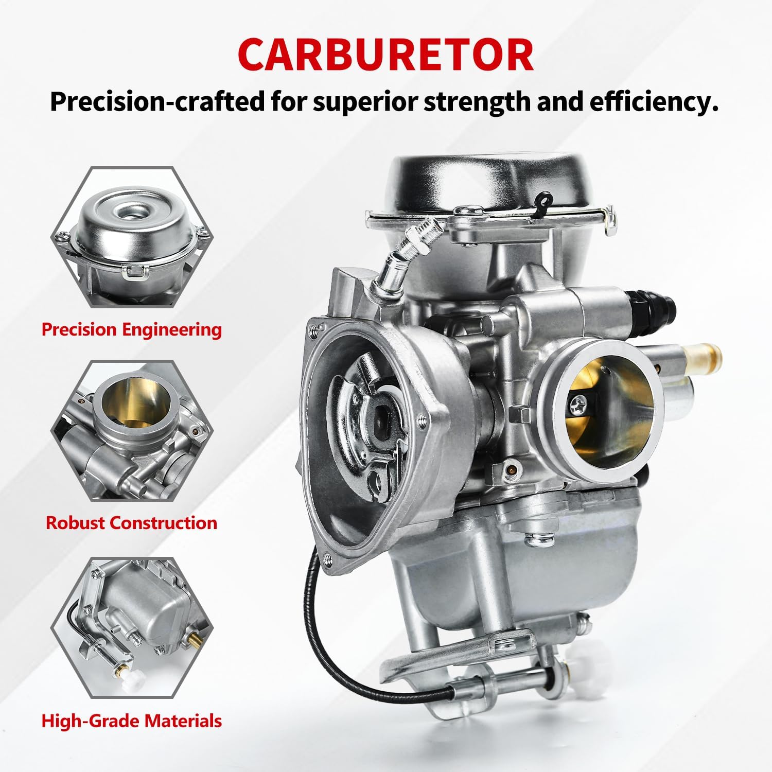 Carburetor Compatible with Suzuki 2002-2009 LTF 250 Ozark 250F 2004-2009 Quad Sport LTZ250，Carb Replace OEM# 13200-05G01