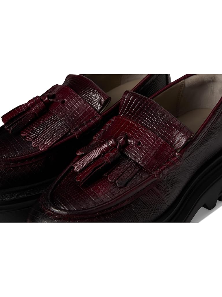 Red AllSaints Beth Tassel Loafers