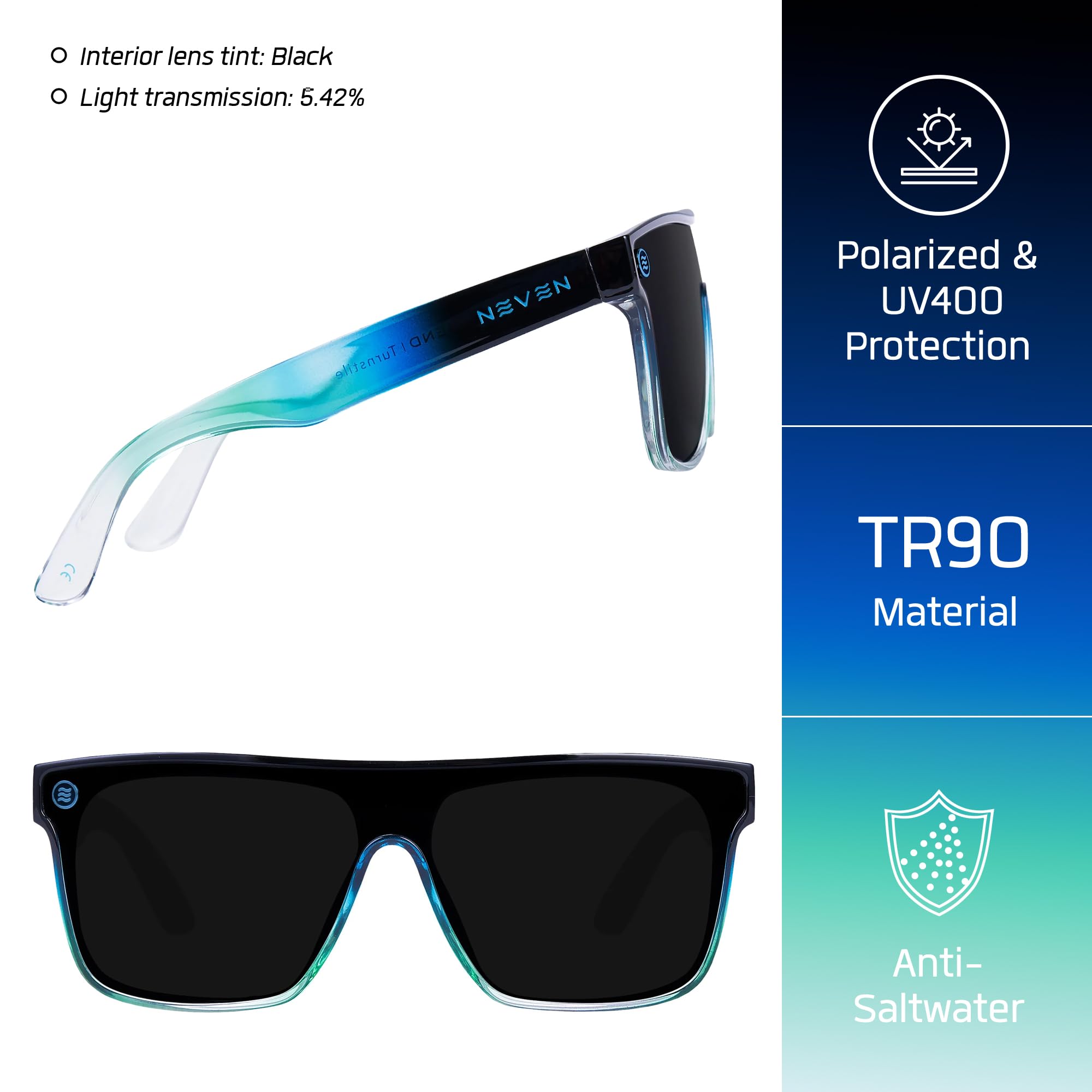 NEVEN Legend polaryzacyjne okulary robocze dla mężczyzn, stylowe okulary przeciwsłoneczne z osłoną boczną, okulary chroniące przed promieniowaniem UV, do użytku na zewnątrz