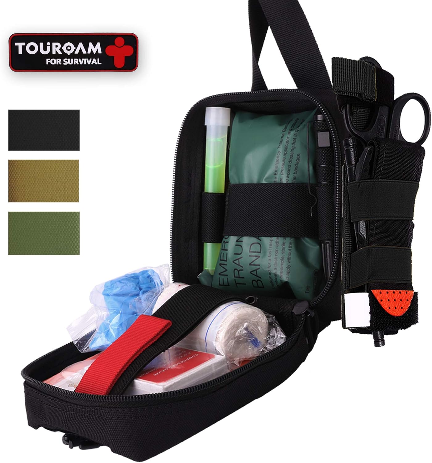 IFAK Trauma EDC Tactical First Aid Kit - Molle Medic Pouch, Emergency Survival Miltary Bleeding Contorl Med Bag for Camping Hiking Bushcraft : Sports & Outdoors