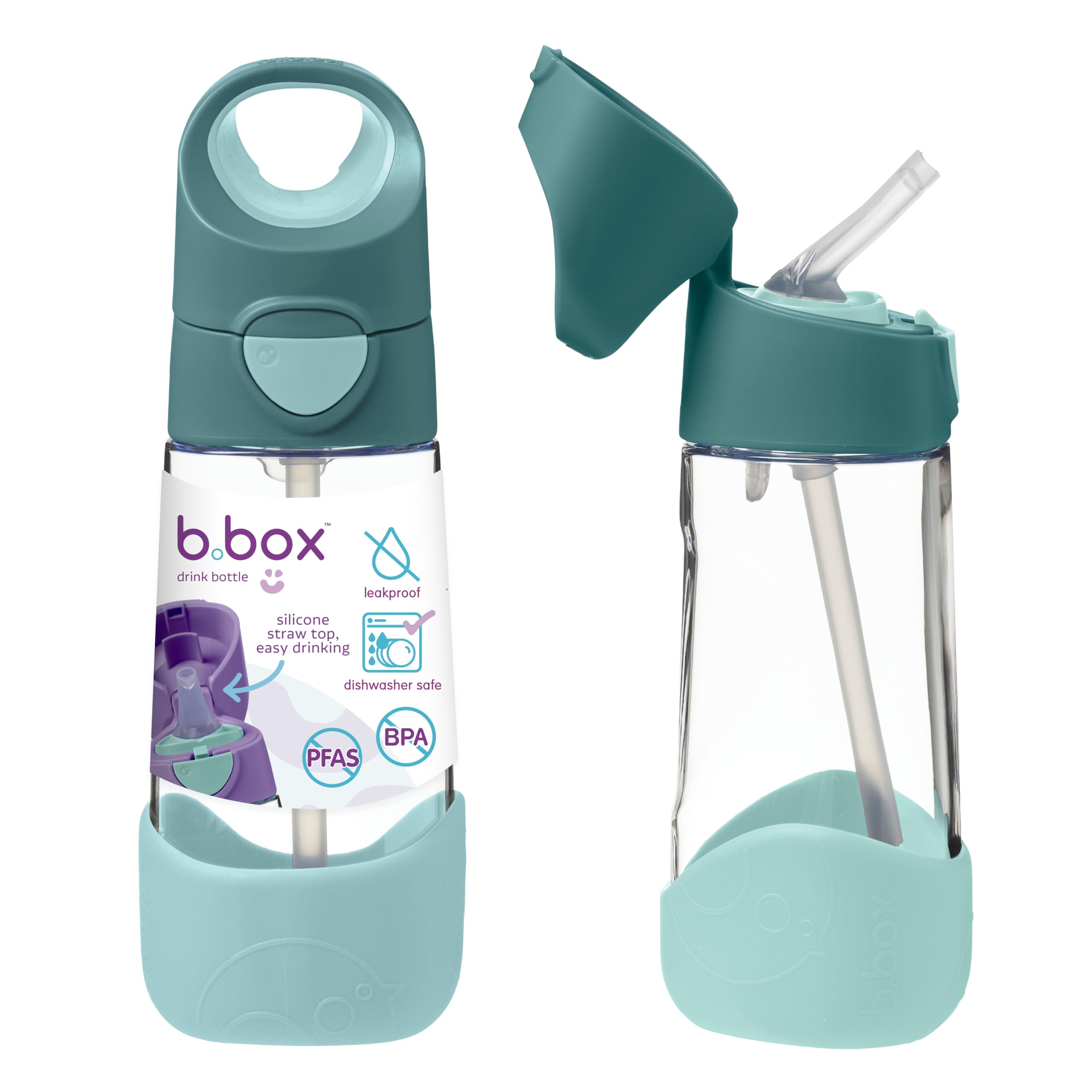 Bouteille d'eau Tritan anti-fuite b.box 450ml avec couvercle étanche pour enfants