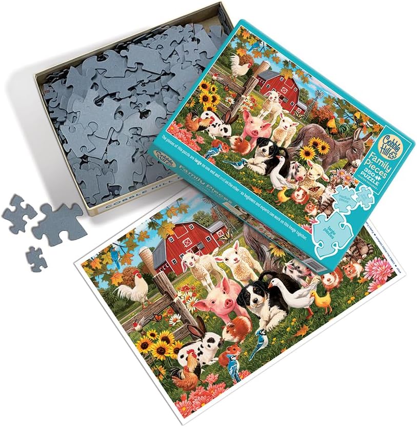 Cobble Hill Puzzle Family Farm 350pc Puzzle - Family - Sample Poster Included