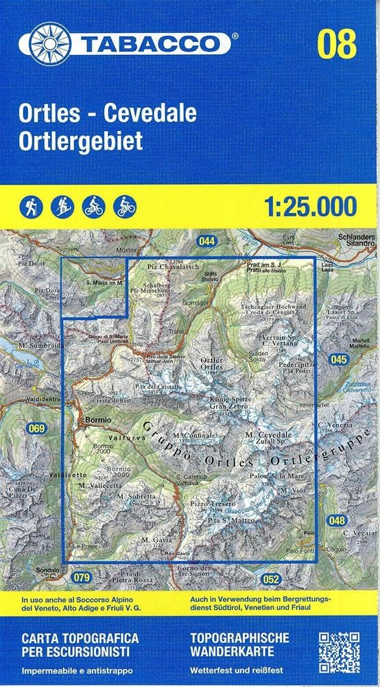 Tabacco Wanderkarte Ortlergebiet 1:25000, Band 8