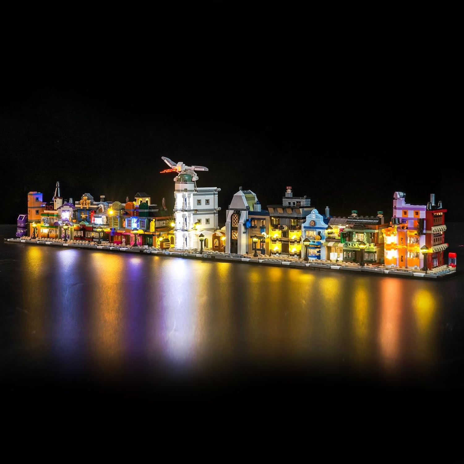LED Lighting Compatible with Lego Diagon Alley Wizarding Shops, Light Kit Compatible with Lego 76444 Diagon Alley Wizarding Shops, NOT Included The Model Set (Standard Version)