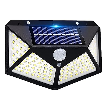VARNITYA Solar Lights Outdoor Waterproof LED Lamp with Light and Motion Sensor for Home Garden Balcony