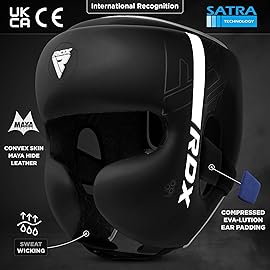 RDX Boxing Headgear, MMA Training, Adjustable Padded Kara,Muay Thai Headgear, Kickboxing, Sparring, Martial Arts, Karate, Taekwondo Helmet