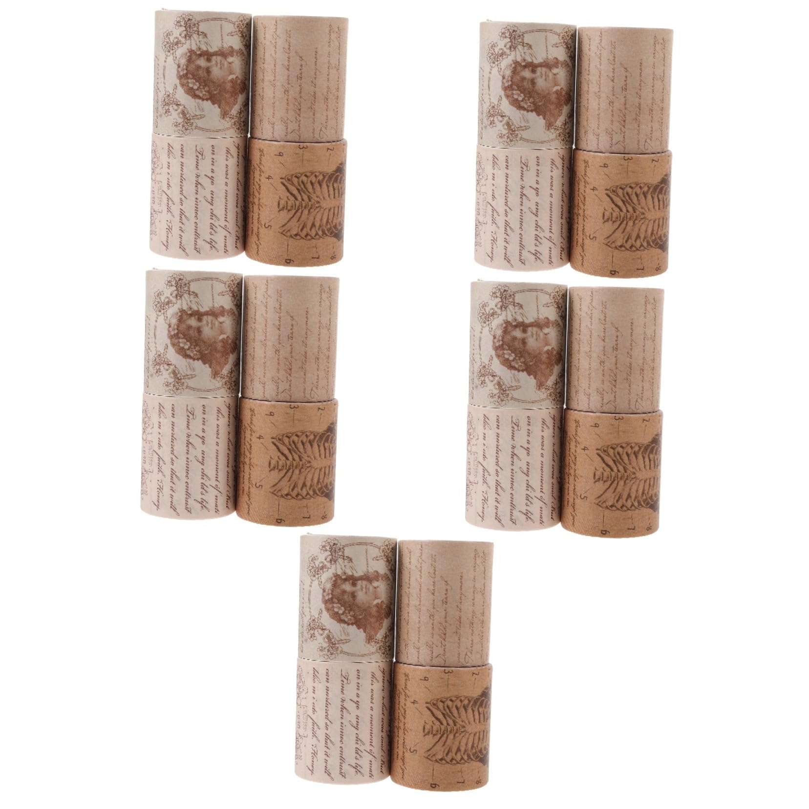 Rubans washi vintage fins Tofficu en papier adhésif de qualité pour créations DIY