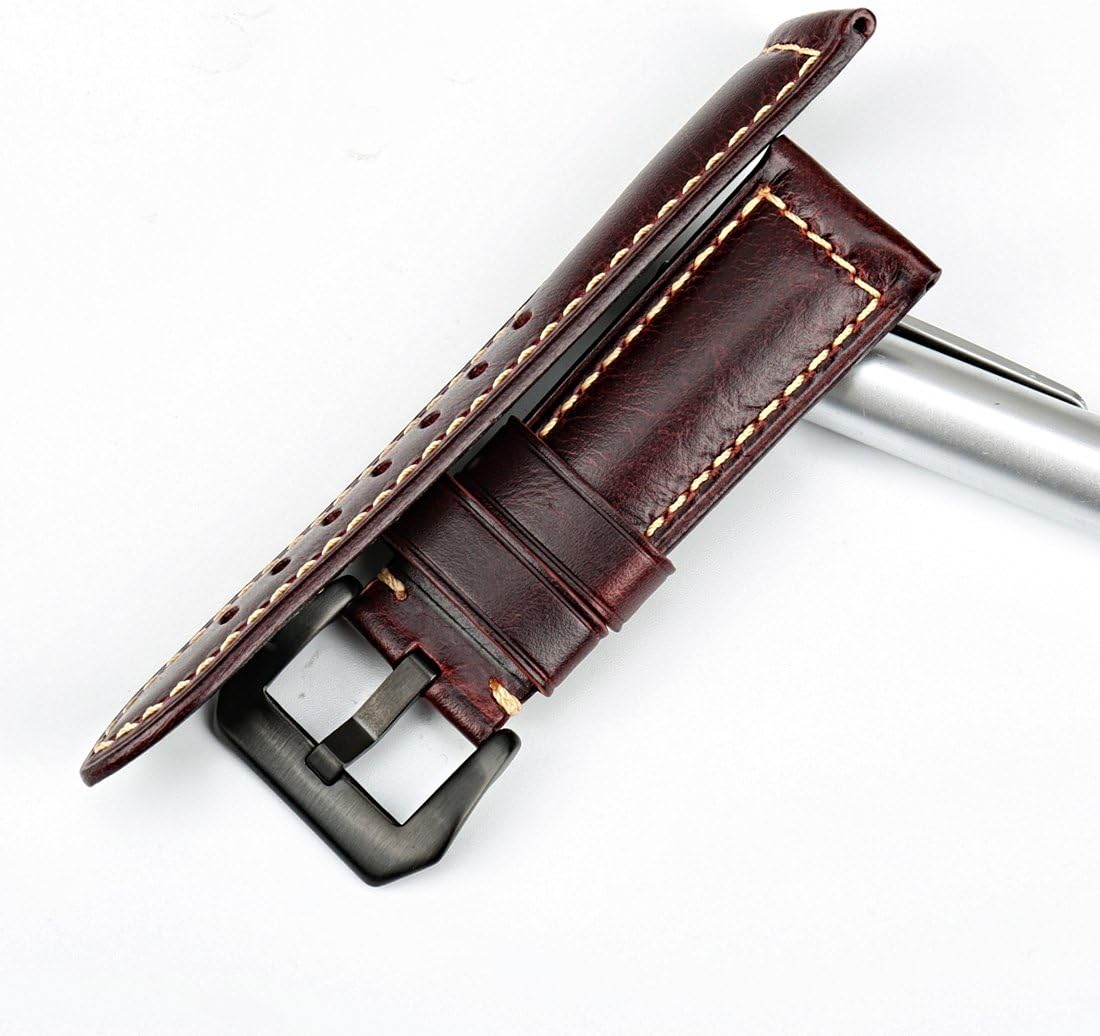 REZERO Watch Band, Genuine Leather Watch Straps, Oil-Waxed Vintage Watch Bands for Men 18mm 19mm 20mm 21mm 22mm 23mm 24mm 26mm