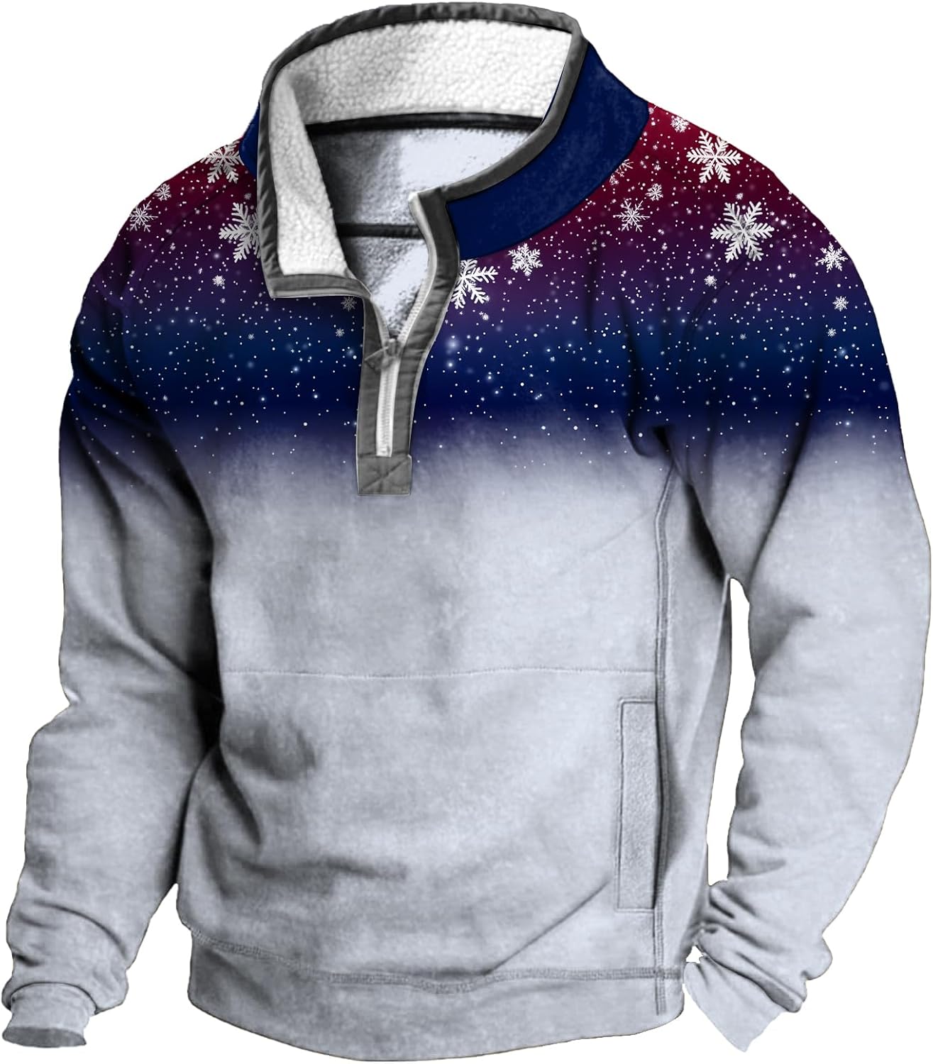 MARSVOVO Aztec Cowboy Hoodies Mens Quarter Zip Fleece Jacket Long Sleeve Winter Men's Fashion Hoodies & Sweatshirts