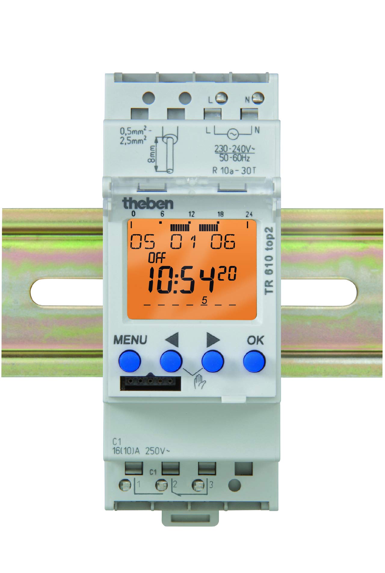 Theben 6104100 TR 610 TOP2 - Interruptor horario digital