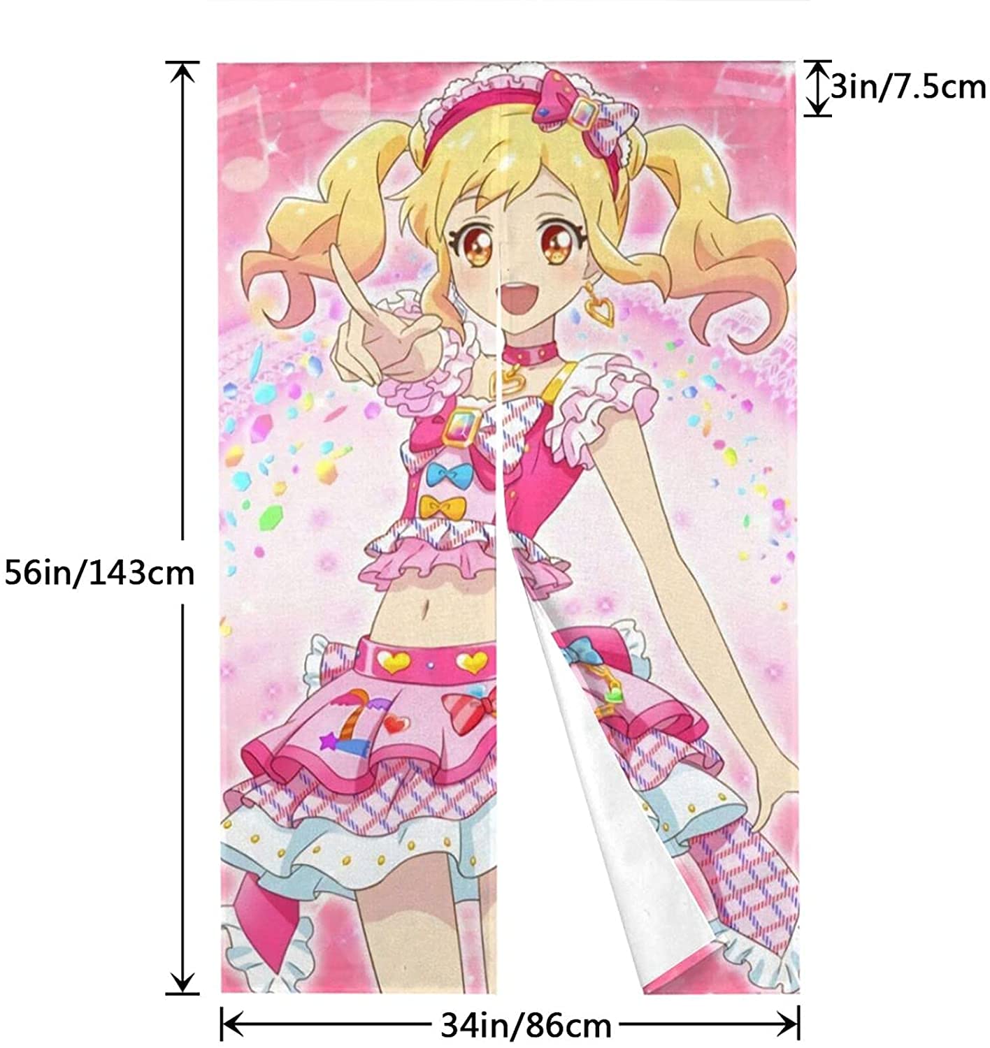 Amazon｜アイカツ スターズ ! アイカツ! のれん 和風 暖簾 壁掛け 遮光 