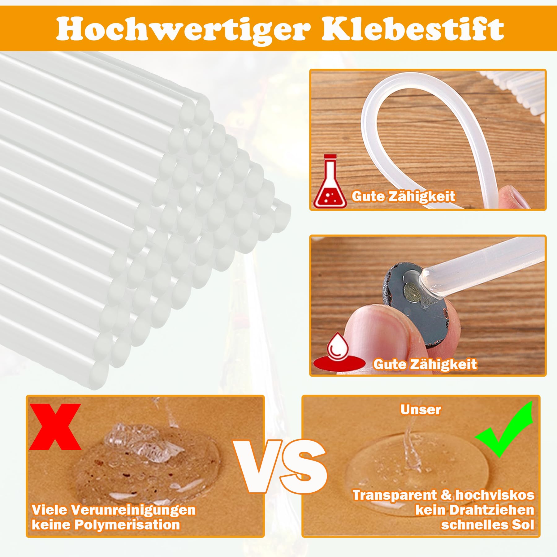 SUBTLETY Pałeczki do klejenia na gorąco, do pistoletu do klejenia na gorąco, DIY, uniwersalne, naprawcze, do klejenia na gorąco, przezroczyste, do papieru, metalu, drewna, ceramiki (4 kg)