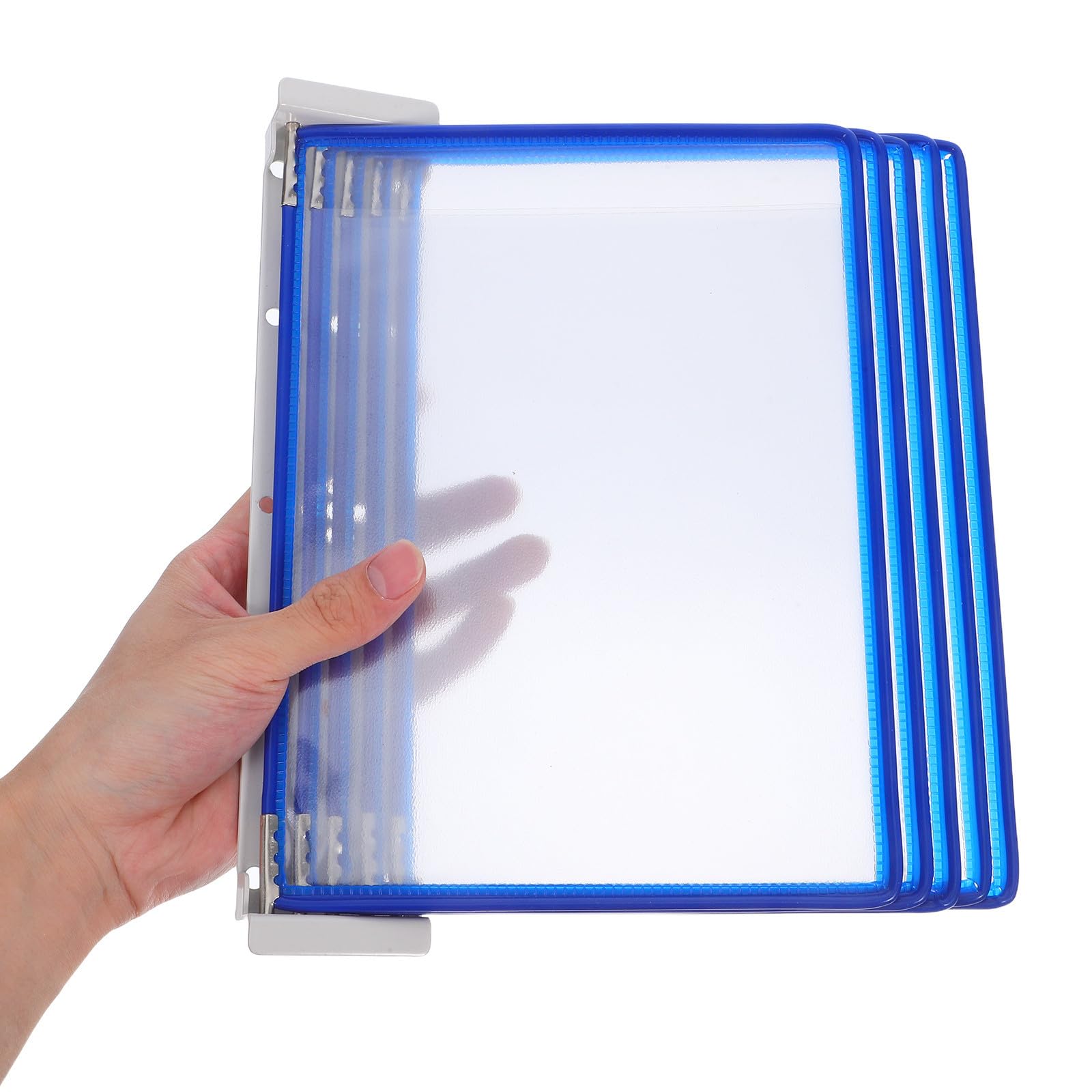 Organizador de Archivos de Pared 5 Bolsillos, Hierro PVC Azul