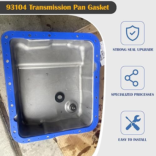 Miniatura 3 de Junta de cárter de aceite de transmisión apta para junta GM 93104, compatible con Moroso 4L60E, 700R4. Actualizada con cuña de acero en el interior,