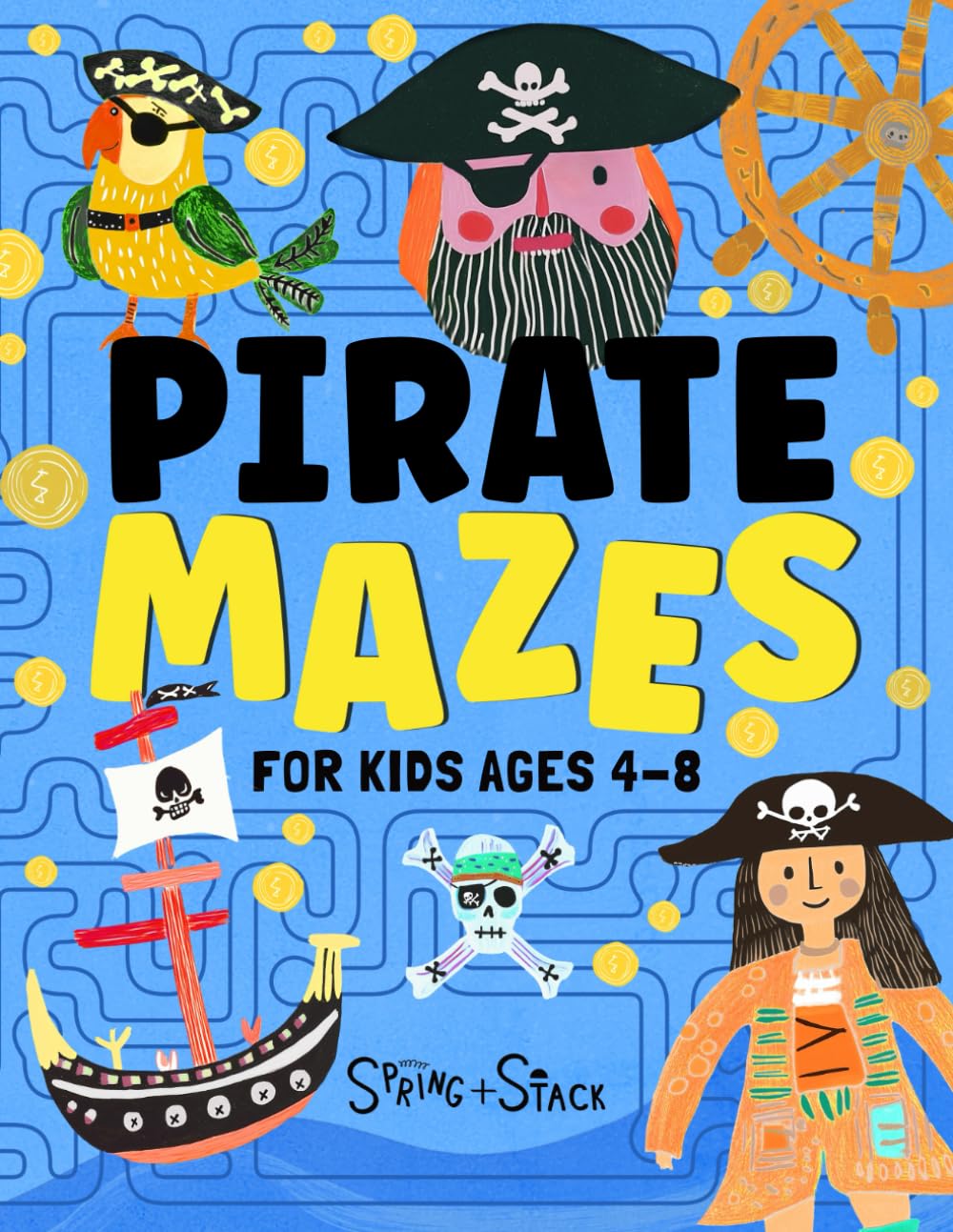 Pirate Mazes for Kids Ages 4-8: 100 Fun and Educational Puzzles - Adventure Activity Book