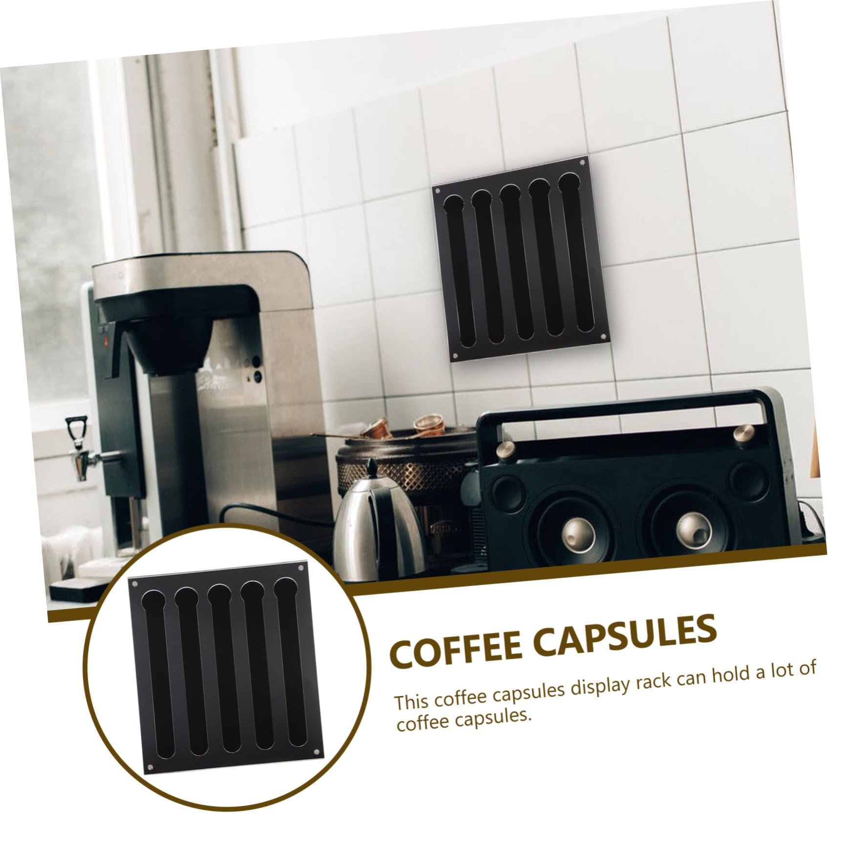 VALICLUD Kaffeekapselhalter Acryl Transparenter Halter Kaffeezubehör Wandmontage Platzsparend Für Kaffeemaschine Mit Magnet 3mm