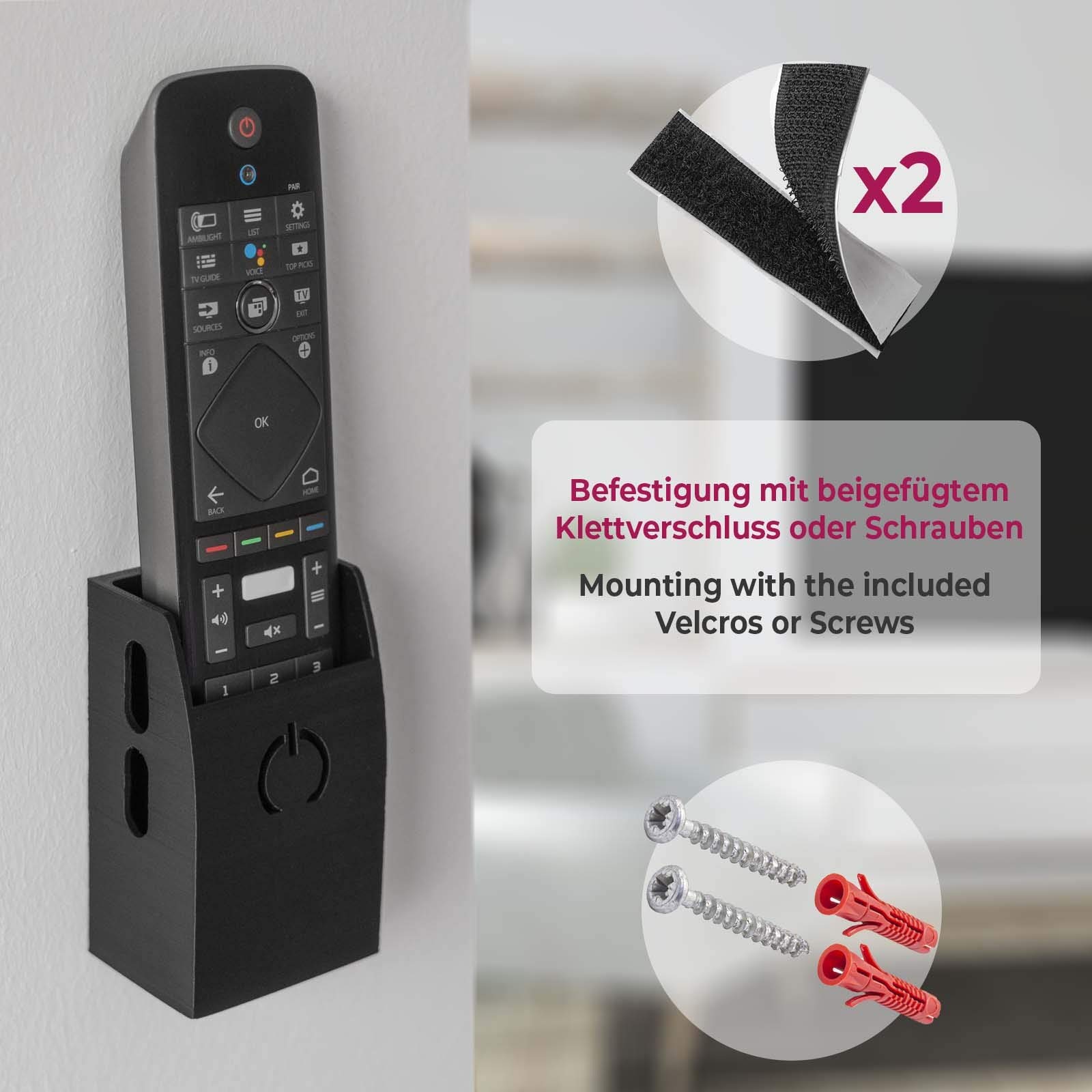 SUPPORTO TELECOMANDO SMART TV da parete per mantenere organizzata la