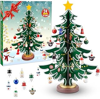 cshare アドベントカレンダー 2025 クリスマスツリー 卓上木製 クリスマス オーナメント 飾り カウントダウン クリスマスツリー Advent Calendar 子供 おもちゃ プレゼント クリスマスイブカレンダー 24日間 カウント...