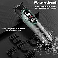 Vista 3 de Cortadora de barba para hombres, cortapelos para hombres, kit de afeitado 5 en 1 para cara, bigote, cuerpo, oído, nariz, cortapelos de peluquería